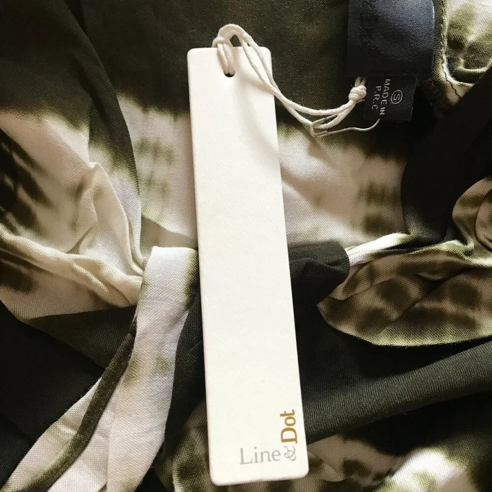 NWT Line & Dot / Anthropologie Womens Tie Dye Twisted Long Sleeve Crop Top Sz S - Picture 8 of 9